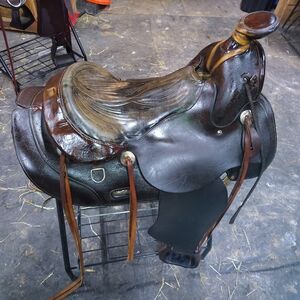 Premium Dark Brown Leather Saddle